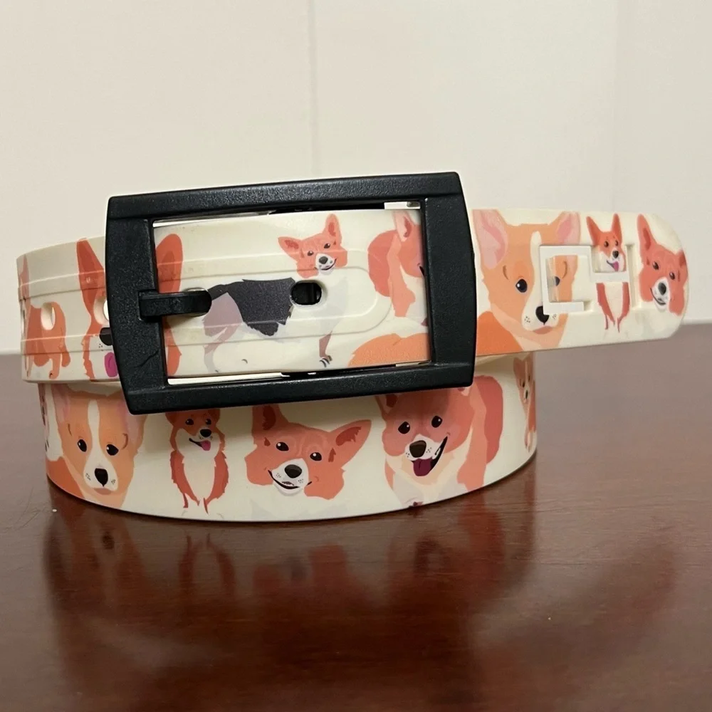 C4 Corgi Belt with black Buckle Combo waterproof dog lover novelty gift EUC